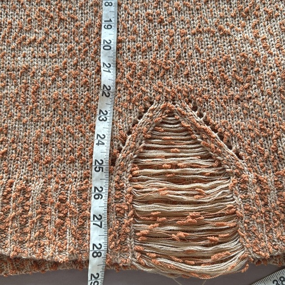 Bad Little Country Girl Cozy Distressed Knit V-Neck Sweater Open Back - Picture 8 of 13